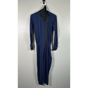 Jo + Jax Jumpsuit Girls Large 12 Blue Black Para Dance One‎ Piece Activewear